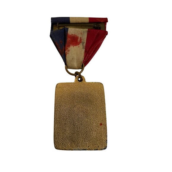 San Francisco Recreation Department Junior Baseball Medal With Red/White/Blue Ri - Picture 4 of 4